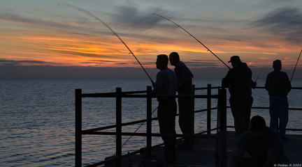Lystfiskere på molen