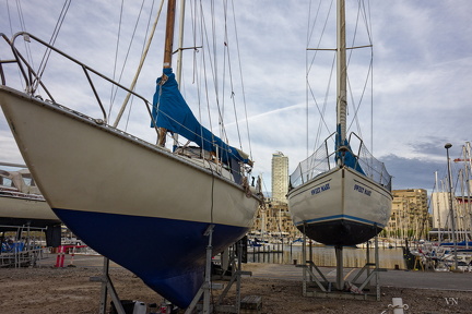 Sejlbåde på bedding