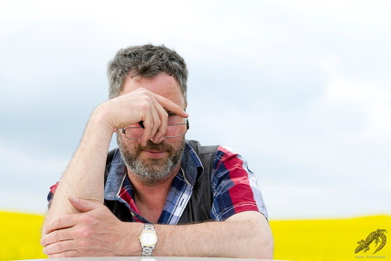 Aksel foran majsmark