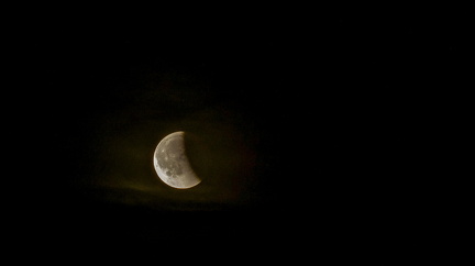 Måneformørkelse er ved at være slut