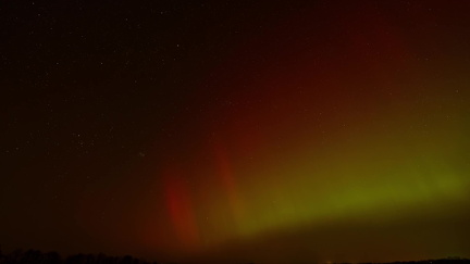 Nordlys set mellem Jaungyde og Nr Vissing